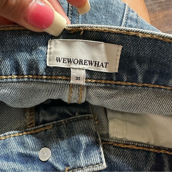 WeWoreWhat The Danielle High Rise Straight in Spring St Hole - Picture 5 of 8